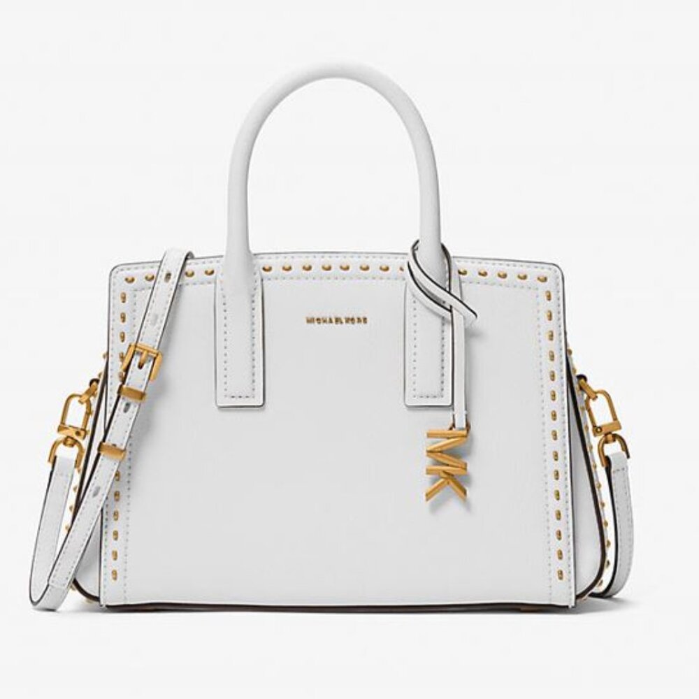 Laila Small Studded Leather Satchel